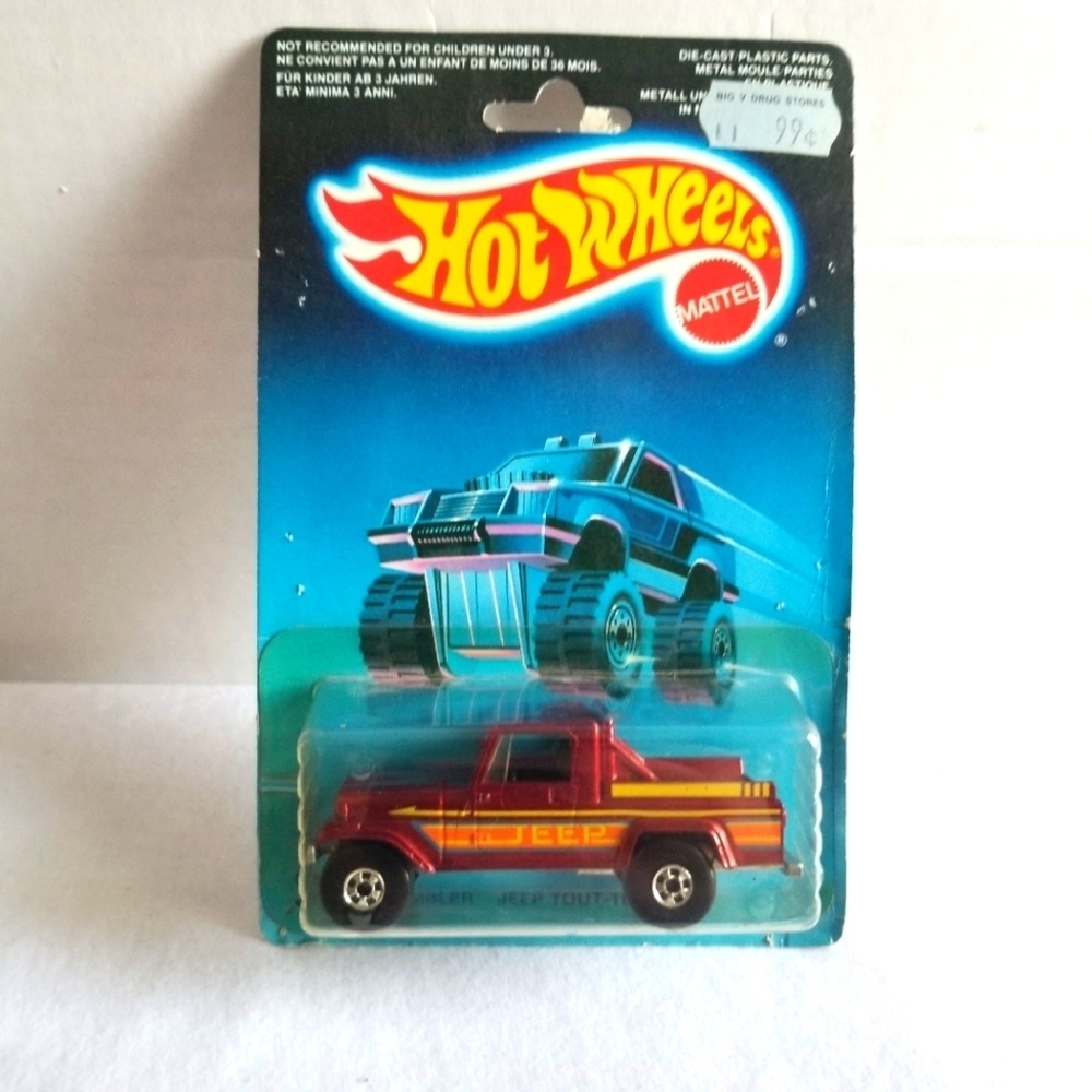 1987 Metallic Red Hot Wheels Diecast Jeep Scrambler # 5146 Unopen